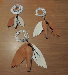 Leather padded falcon or hawk Lure, three sizes