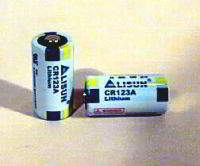 Lithium batteries, CR123a type for pointing dog collars.