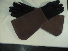Arm-Length Elk/ Cowhide Raptor Handling gloves 16 inch long
