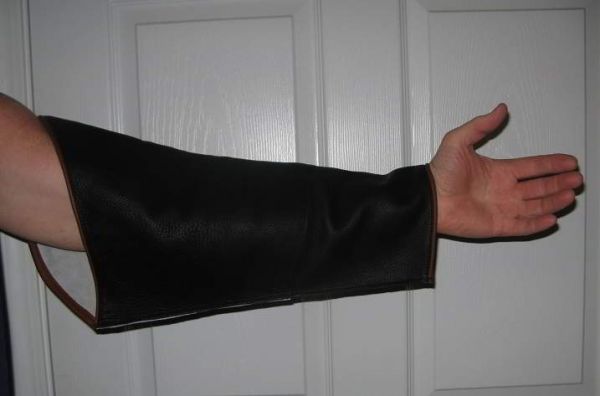 COWHIDE ARM COVER SHEATHS  - (LEFT HAND ONLY)