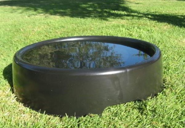 Oval Hawk or Falcon Bath color black 15 1/2 inch diameter