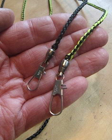 A MICRO HAND BRAIDED 30 INCH LONG SNAP LEASHES TWO SIZES