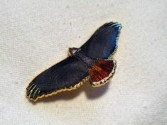 A- Red Tail hawk hat pin