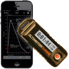 Altimeter Three is a tiny flight altitude recorder controlled by your smartphone or tablet.