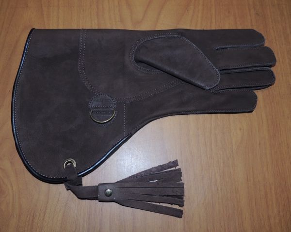 Cow Hide Medium weight double thickness Gauntlet short cuff 14" long left hand glove