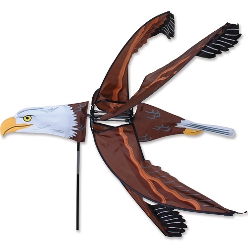 A WIND YARD AND GARDEN SPINNER - BALD EAGLE SPINNER