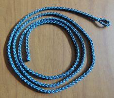 A -  EIGHT STRAND SQUARE BRAIDED DACRON LOOP LEASHES IN THREE SIZES AND TWO COLORS