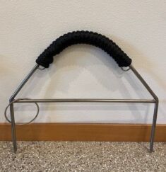 Stainless Steel Bowperch  wrapped with nylon rope. 22 1/2 inch wide perfect for Red tail, Harris and Goshawks