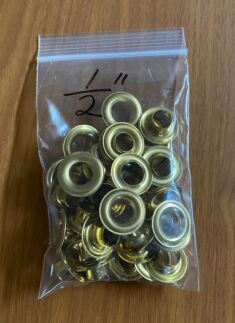 Grommets. size 4, 1/2 inch, pack of 25 sets