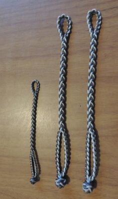 NEW EIGHT STRAND ROUND BRAIDED JESS EXTENDERS IN THREE SIZES
