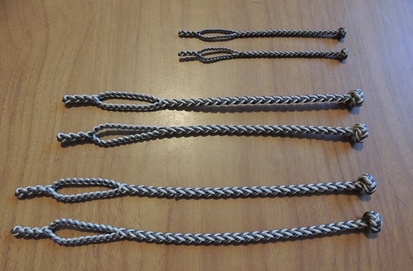 A - NEW EIGHT STRAND ROUND BRAIDED JESSES IN THREE SIZES
