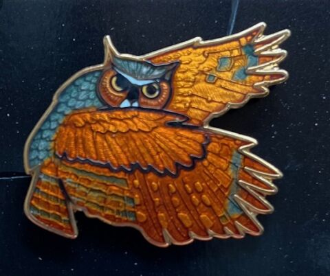 Aigle Perché Étain Broche Badge - Main Fabriqué En Cornwall Aigle Perché Étain Broche Badge - Main Fabriqué En Cornwall