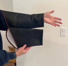 COWHIDE ARM COVER SHEATHS 14 or 19 inches long  - (for use on left arm)
