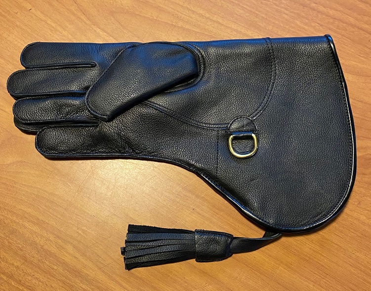 Long Original Cow Leather Nubuck Double Layer Glove Size Medium 13" 