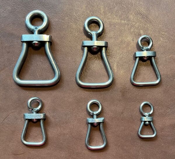 BRITISH BELL SHAPED STAINLESS STEEL SWIVELS IN 5 SIZES