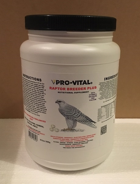 Raptor Breeder Plus 35.2oz or 1000g,  also great for promoting faster molting.