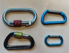 Karabiners four sizes to choose from, can be used for many falconry uses