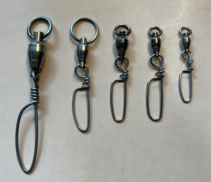 All Sampo Coastlock Swivels, five sizes