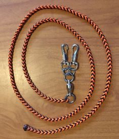 A - Braided leash with large sampo swivel & snaps, two sizes to choose from