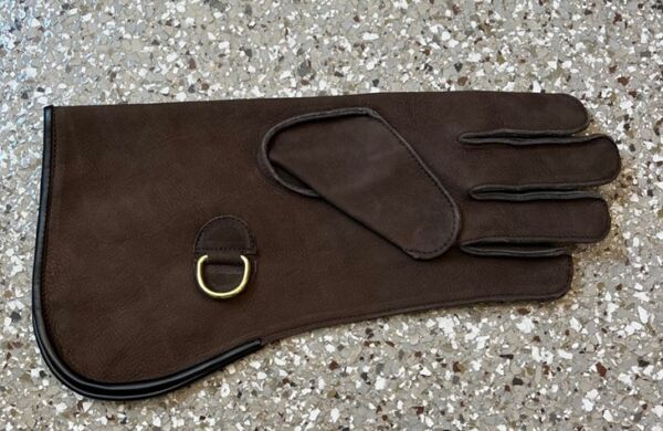 Cowhide Short cuff single thick glove, left hand