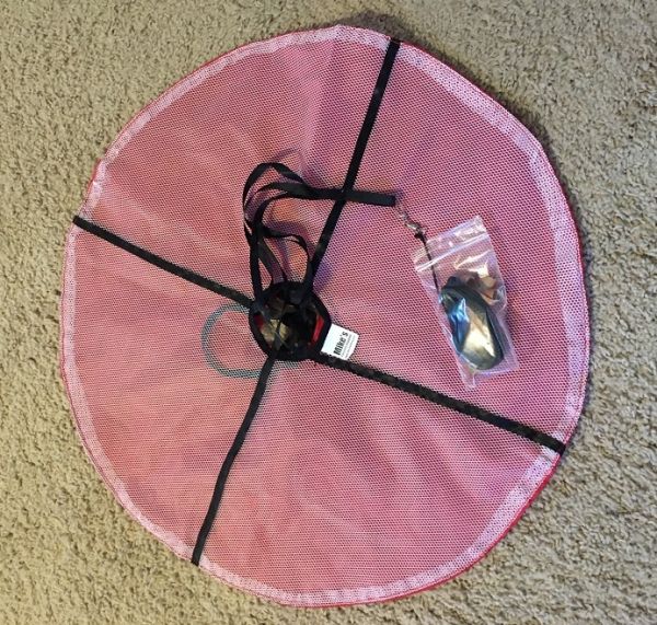 A New Drone Parachute compete setup with open top air flow design.