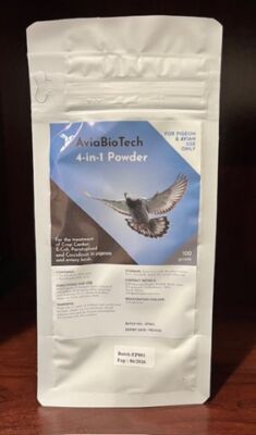 Four in one powder for paratyphoid, crop canker, coccidiosis and  E-coli.