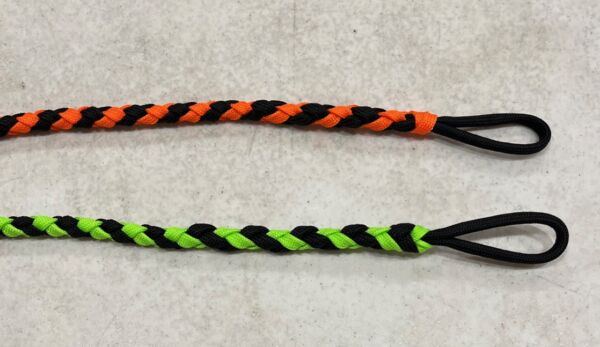 Buttonless Braided Para-cord Loop Leash 4.5 ft long now made with a four strand braid for better strength