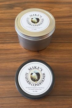 MIKE’S LEATHER CONDITIONER COMES IN 4oz or 14oz CONTAINERS  PERFECT FOR JESSES GLOVES AND ALL FINE LEATHERS.