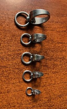 Mikes custom Figure Eight Stainless Steel Swivels in 5 sizes